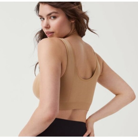 SPANX REVERSIBLE WIRELESS comfort bra black barely lounge pullover plus 3XL - Picture 3 of 12